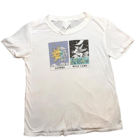 White Taro Cards Graphic Tee! NWT!! - Picture 3 of 4